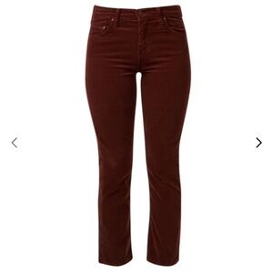The Rider Burgundy High-Waisted Ankle Jean